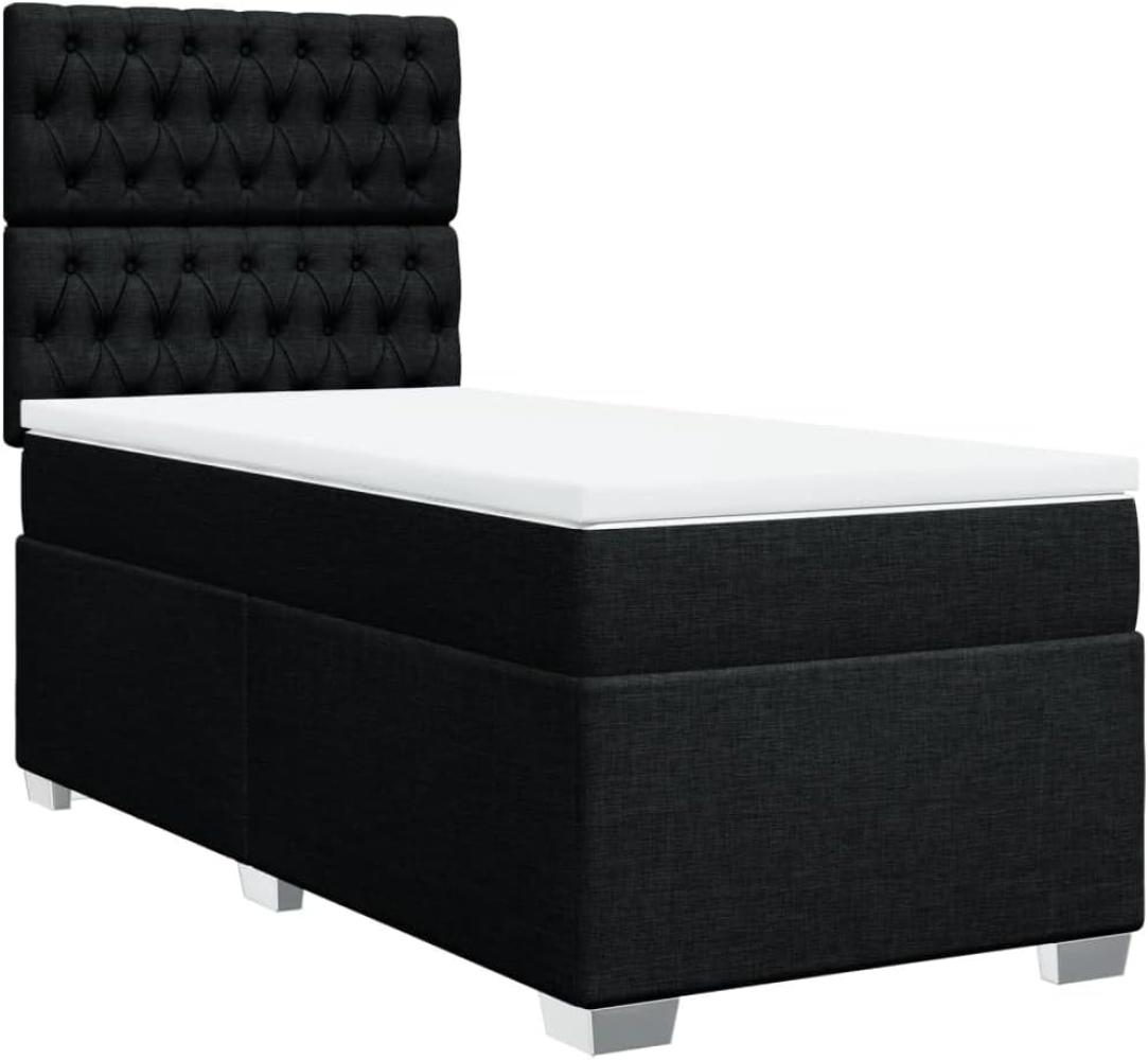 Boxspringbett mit Matratze Schwarz 90x190 cm Stoff 3292652 Bild 1