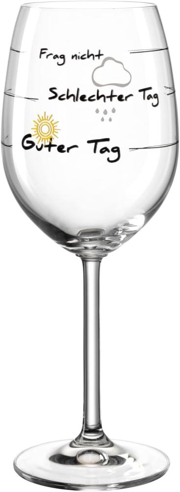 Leonardo Weinglas Presente Guter Tag, Motivglas, Wein Glas, Rotweinglas, Weißweinglas, Kristallglas, 460 ml, 044512 Bild 1