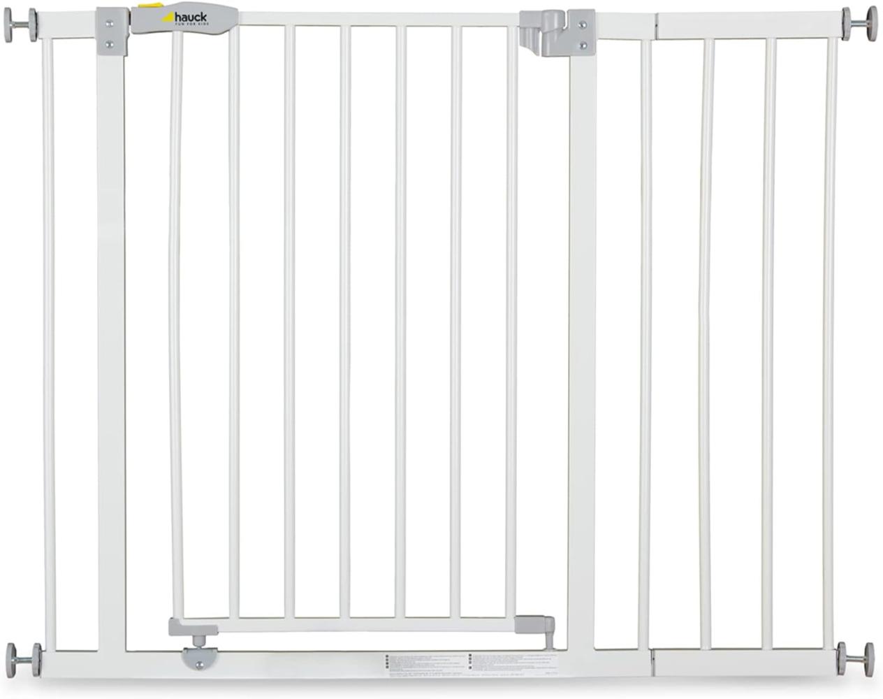 Hauck 'Open'n'Stop' Sicherheitstor, mit 21 cm Einsteckverlängerung ohne Löcher, Metall, weiß, 96 - 101 cm Bild 1