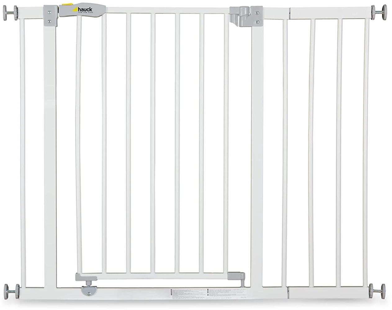 Hauck 'Open'n'Stop' Sicherheitstor, mit 21 cm Einsteckverlängerung ohne Löcher, Metall, weiß, 96 - 101 cm Bild 1