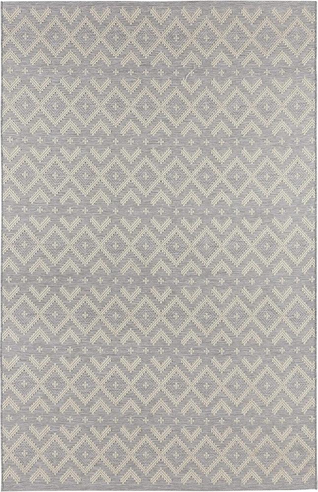 Flachgewebe Teppich Alley Makramee-Optik Grau 155x230 cm Bild 1