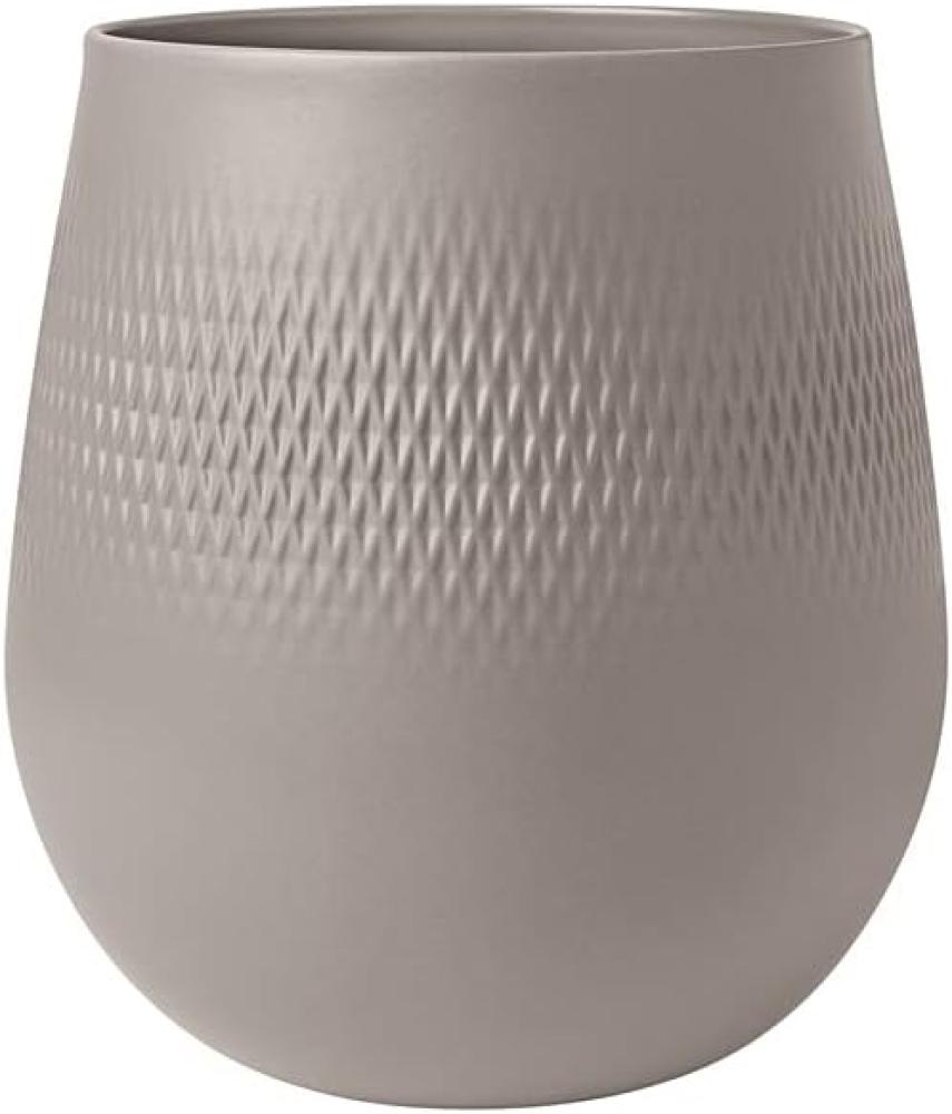 Villeroy & Boch Manufacture Collier Vase Carré 23 cm taupe - A Bild 1