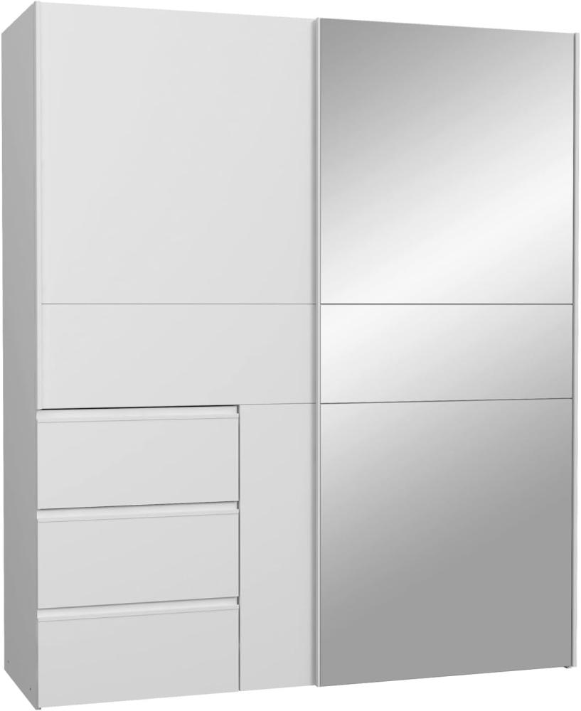 'Winn' Kleiderschrank mit Spiegel, weiß, 170 cm Bild 1