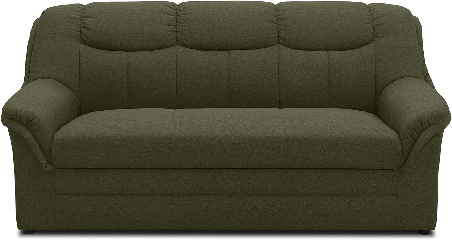 DOMO. collection Berlin Sofa, Klassische Couch, Polstergarnitur mit Federkern, grün, 3 Sitzer Bild 1