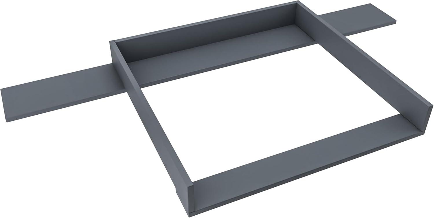 REGALIK Wickelaufsatz für Hemnes Kommode mit 8 Schubladen IKEA 78cm x 80cm - Abnehmbar Wickeltischaufsatz für Kommode in Graphit - Abgeschlossen mit ABS Material 1mm Bild 1