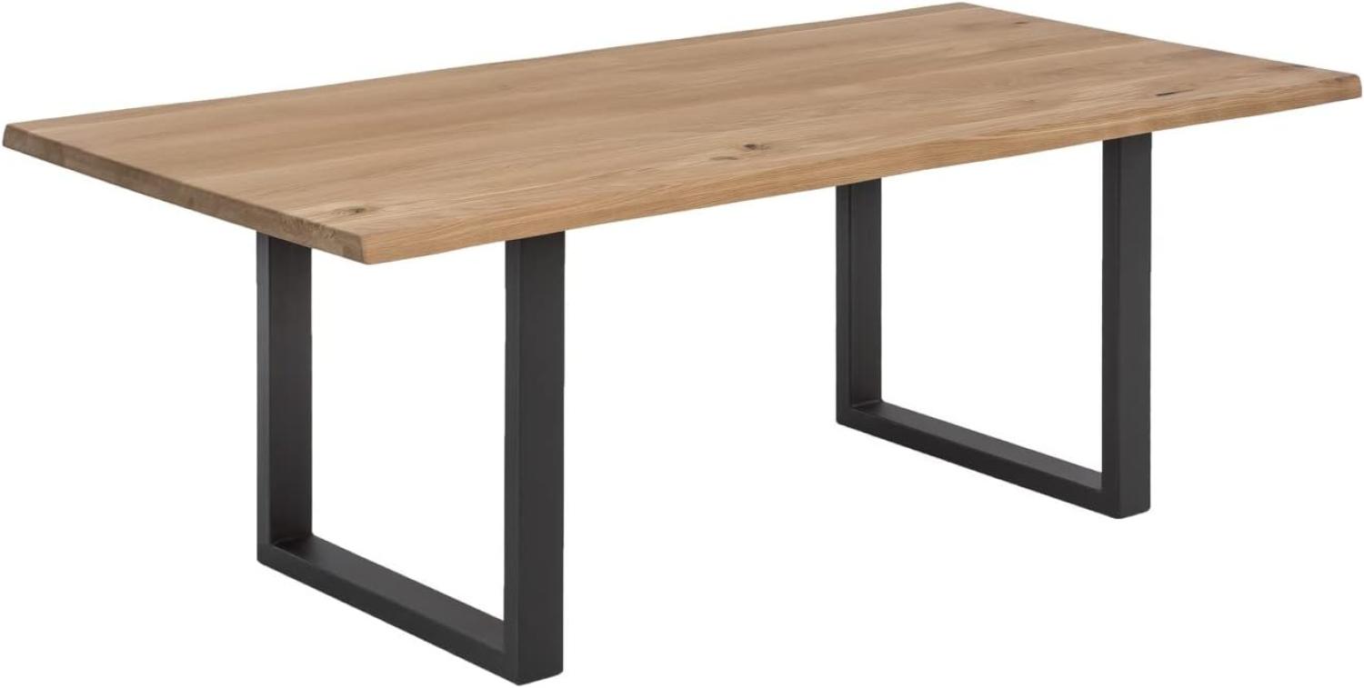 TABLES&CO Tisch 120x80 Wildeiche Natur Metall Schwarz Bild 1
