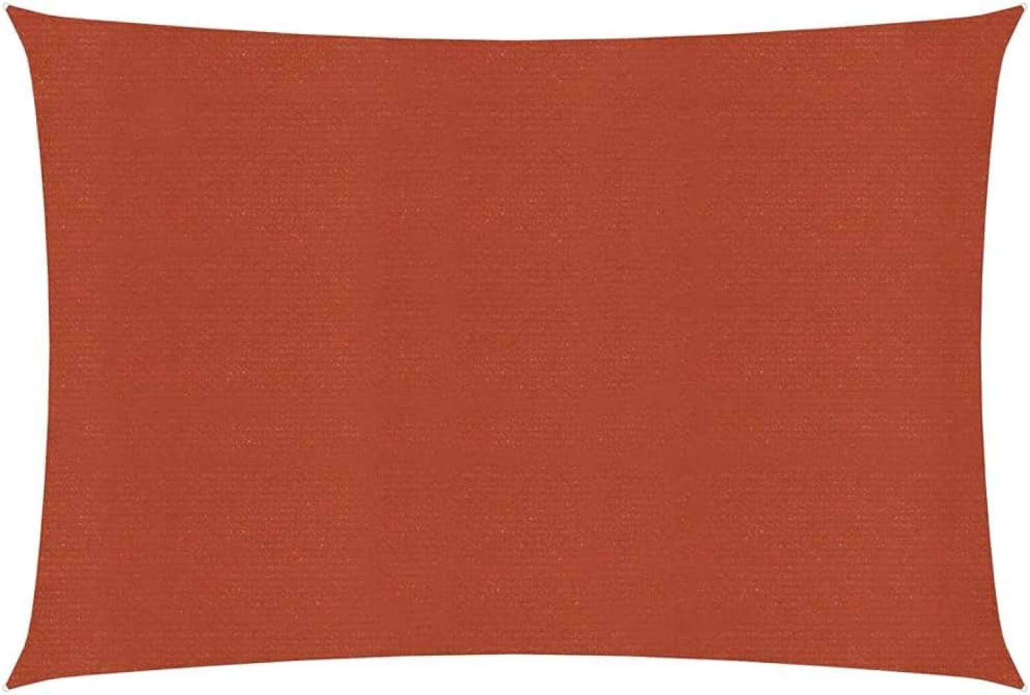 vidaXL Sonnensegel 160 g/m² Terracotta-Rot 2,5x4 m HDPE Bild 1