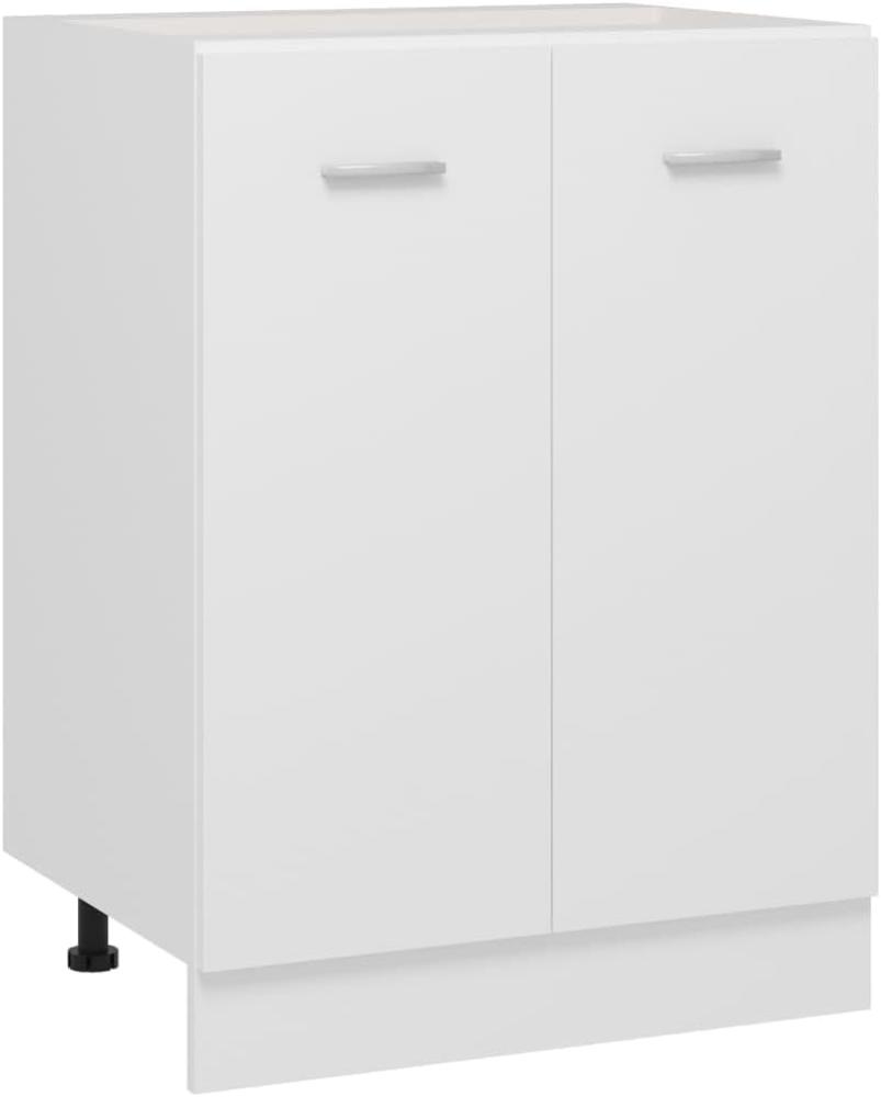 vidaXL Unterschrank mit 2 Regalböden Küche Schrank Küchenzeile Küchenmöbel Küchenschrank Küchenunterschrank Weiß 60x46x81,5cm Holzwerkstoff Bild 1