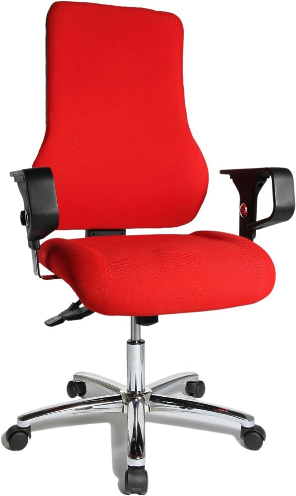 Topstar TO29XG21 Top Point SY Deluxe, Bürostuhl, Schreibtischstuhl, ergonomisch, inkl. Armlehnen, Bezug, rot Bild 1