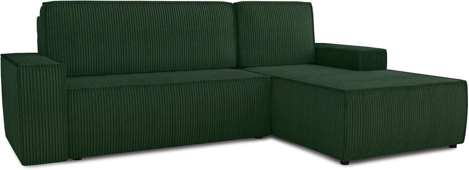 Sofnet Ecksofa Totti L, mit Schlaffunktion und Bettkasten, L-Form Couch, Cord Stoff, Schlafsofa mit Wellenfeder Bild 1