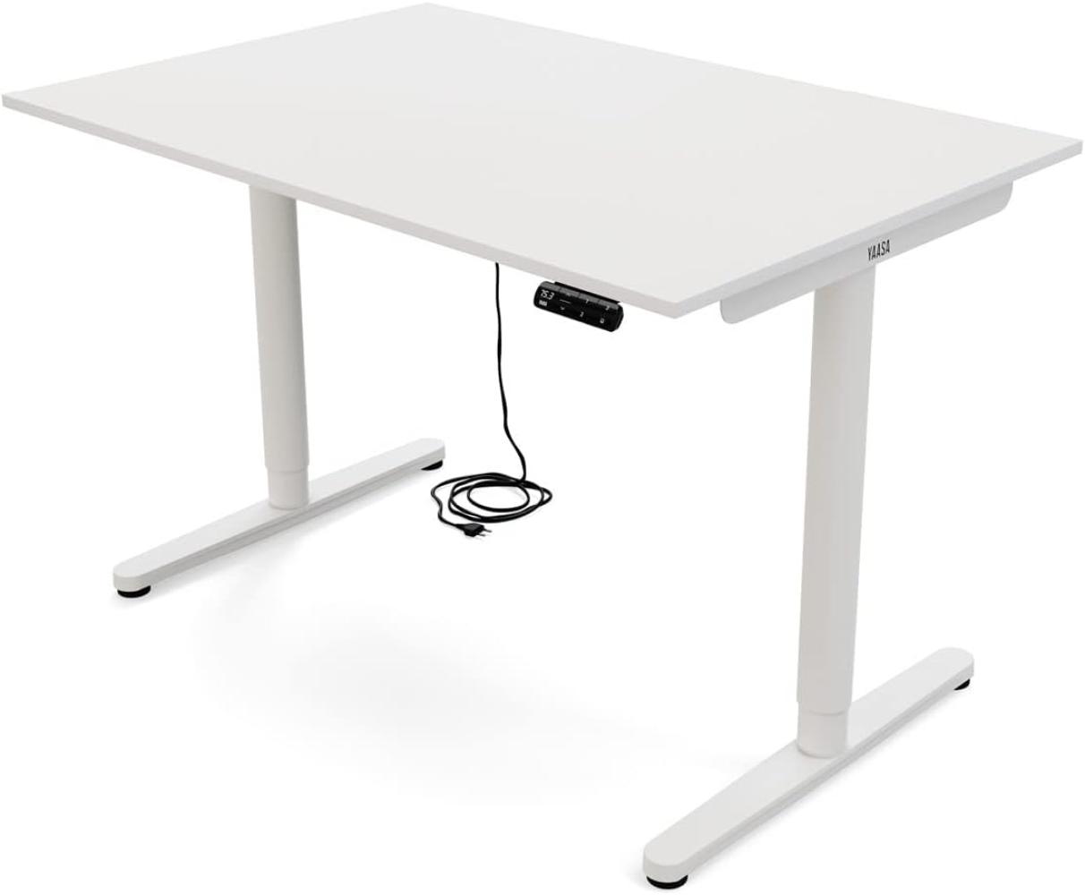 Yaasa Desk Essential Elektrisch höhenverstellbarer Schreibtisch, 160 x 80 cm, Weiß Bild 1