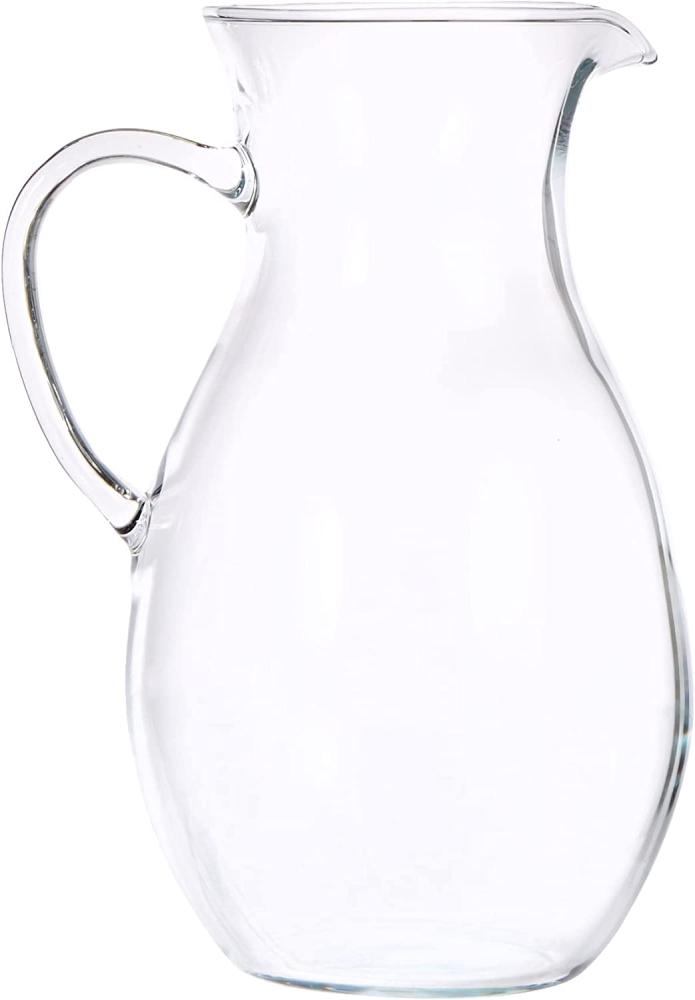 Glas Wasserkaraffe mit Henkel: gießt ohne zu tropfen Glas-Karaffe 1,0 L Bild 1