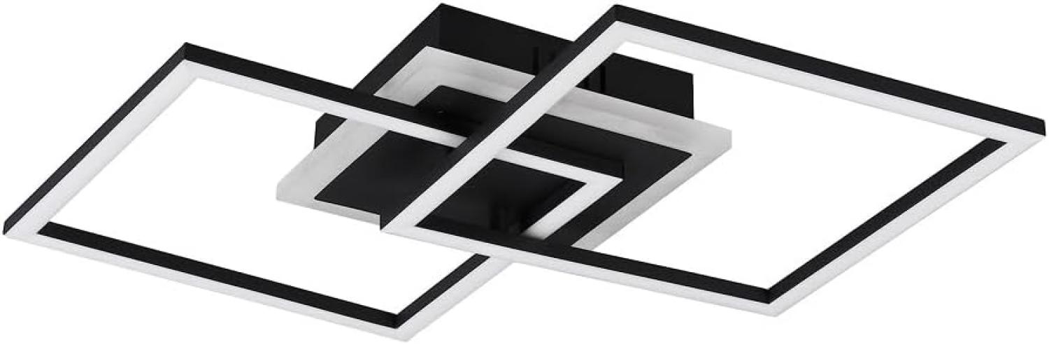 LED Deckenleuchte, schwarz, Dimmer, 57 cm, VENIDA Bild 1