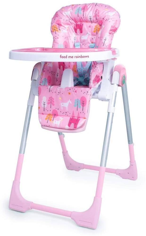 Cosatto Noodle 0+ Highchair - Compact, Height Adjustable, Foldable, Easy Clean, From birth to 15kg (Unicorn Land) Bild 1
