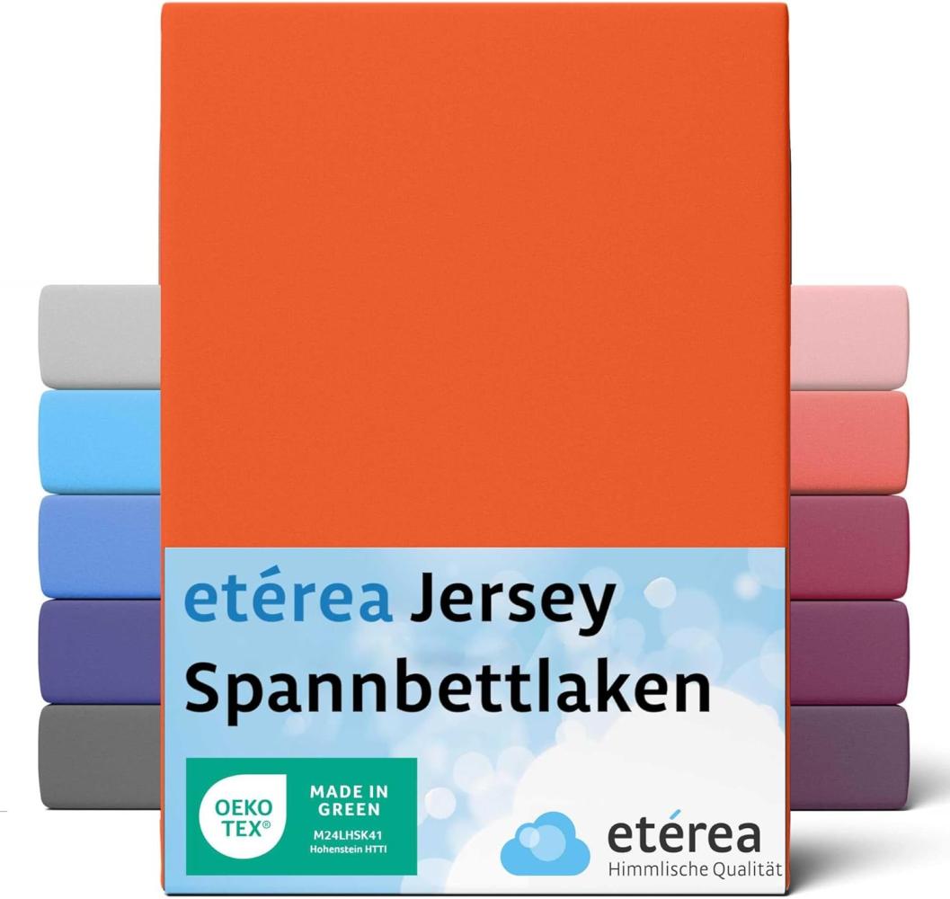 etérea Comfort Jersey Spannbettlaken Orange 90x200 cm - 100x200 cm Bild 1