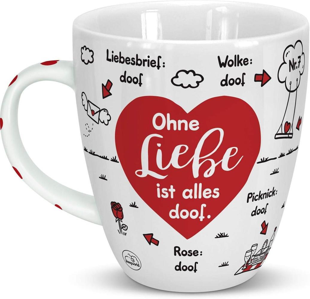 Sheepworld Tasse "Ohne Liebe ist alles doof" | Porzellan, 45 cl | Tasse für Kaffee und Tee, Tasse mit Spruch | 46506 Bild 1