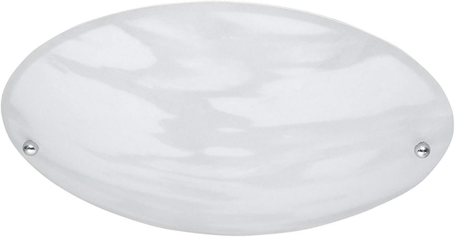 LED Deckenschale mit Glas Lampenschirm Weiß matt, Ø 25cm Bild 1