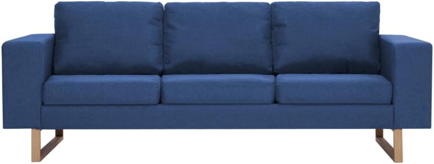 vidaXL 3-Sitzer-Sofa Stoff Blau [281386] Bild 1
