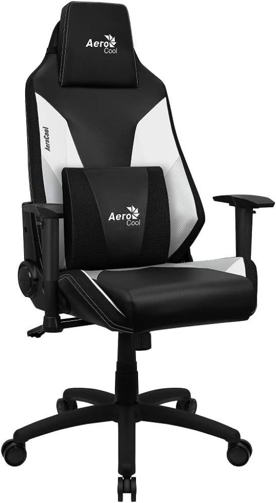 Aerocool ADMIRALBW, Professioneller Gaming Stuhl, Gepolsterte Kissen, Air Tech, Weiß Bild 1