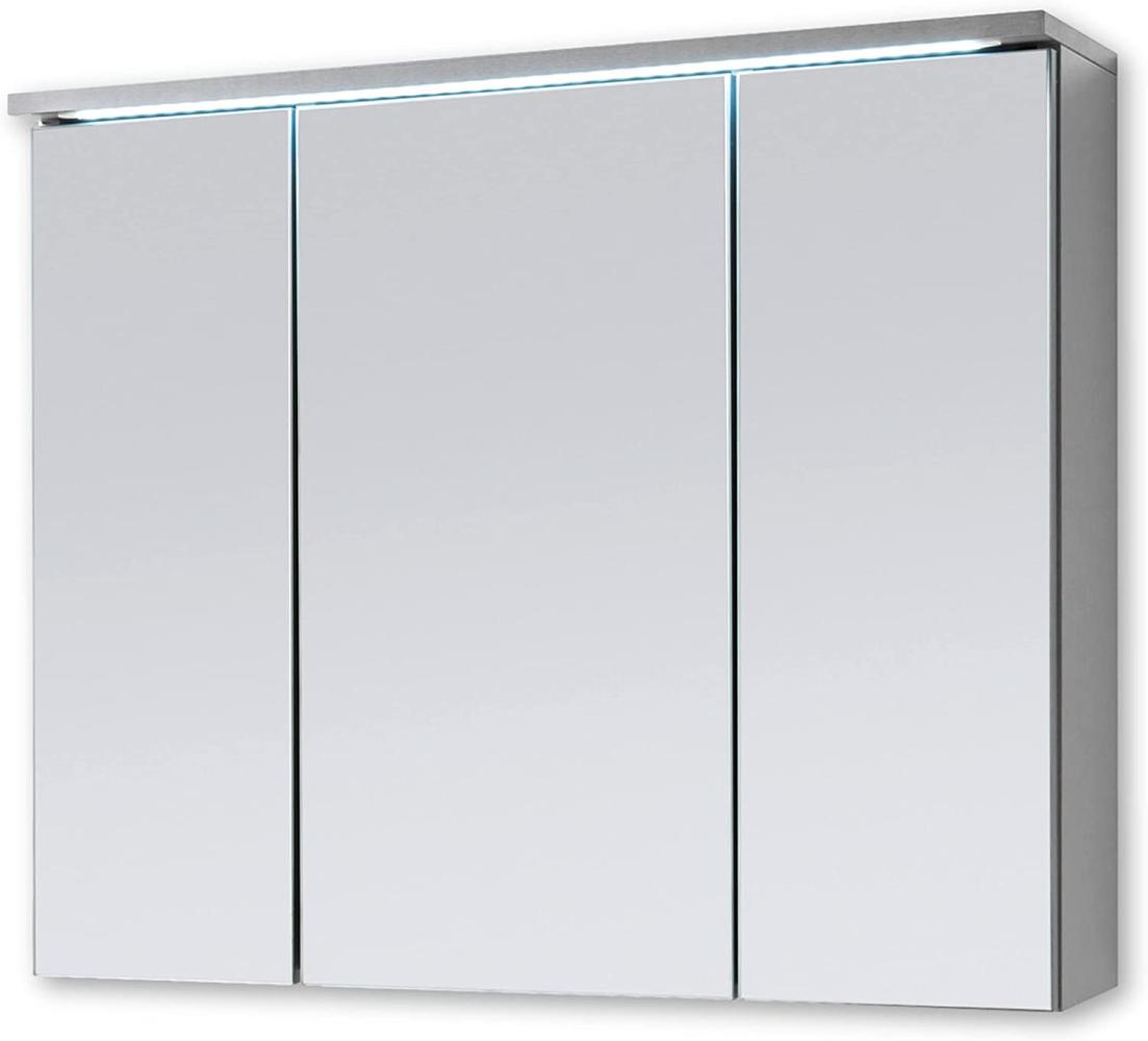 Spiegelschrank TWO Badezimmerspiegel Spiegel Titan grau LED 80x68 cm Bild 1