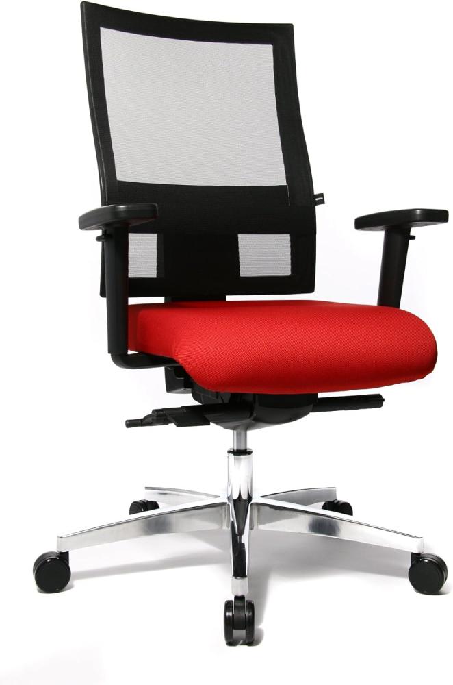 Topstar Sitness 60 Bürostuhl (inkl. Armlehnen/Sitzbezug/Netzbezug) rot/schwarz Bild 1