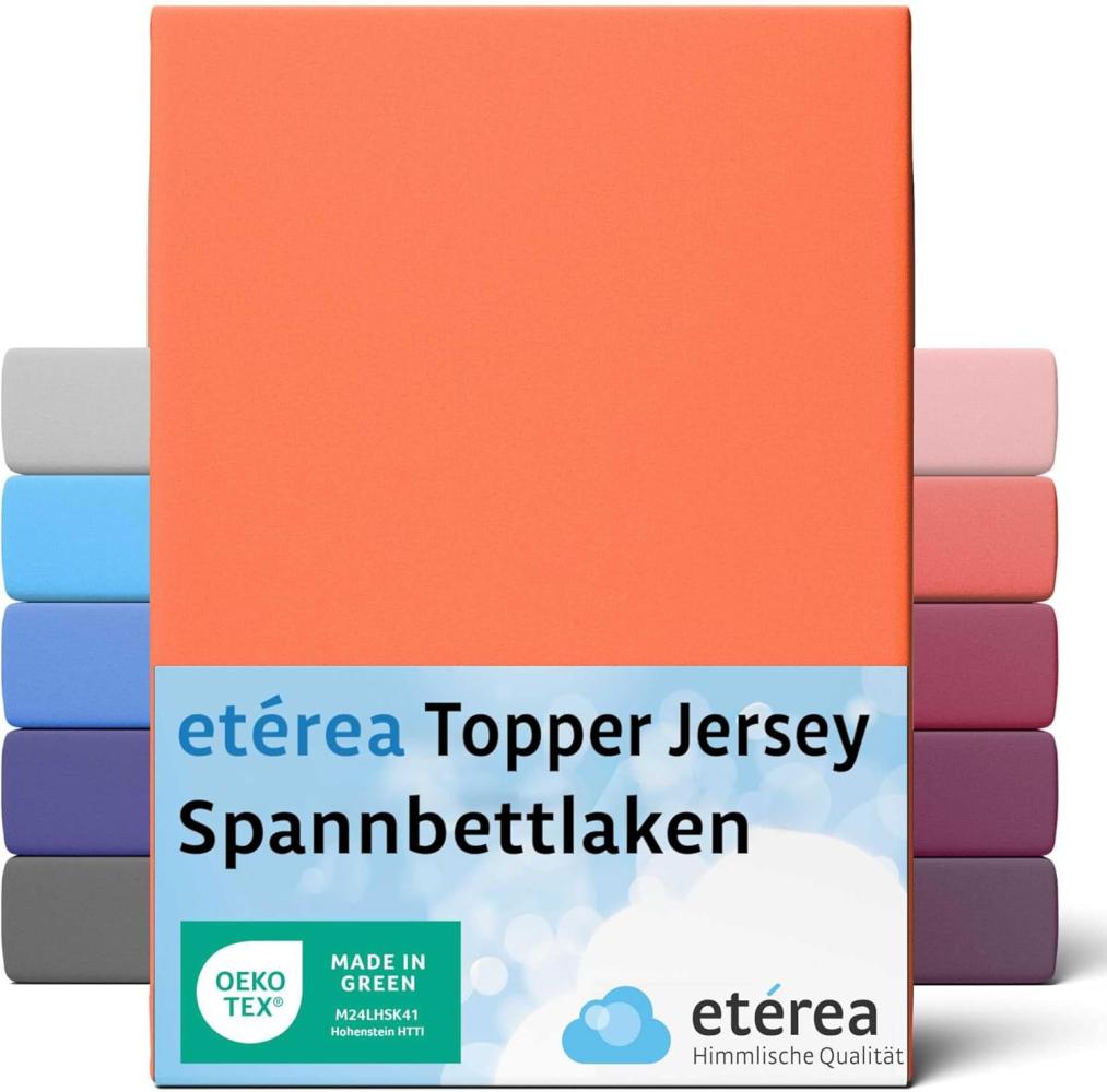 etérea Jersey Topper Spannbettlaken Spannbetttuch Orange 140x200 - 160x200 cm Bild 1
