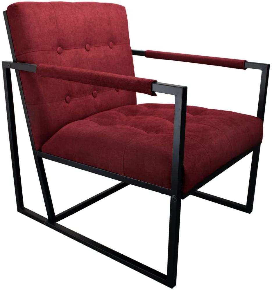 SVITA JONES Sessel Relaxsessel Lounge inkl. Sitz- und Rückenkissen Lounge rot Bild 1