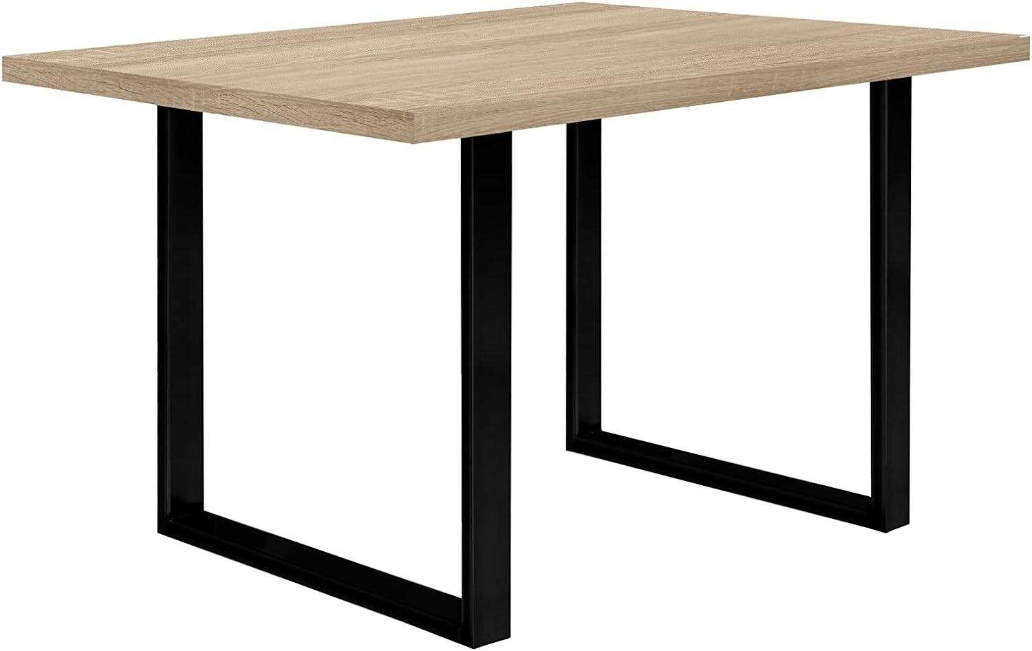 FORTE TABLES Tisch nicht ausziehbar, Holzwerkstoff, Sonoma Eiche, 140 x 74. 7 x 90 cm Bild 1