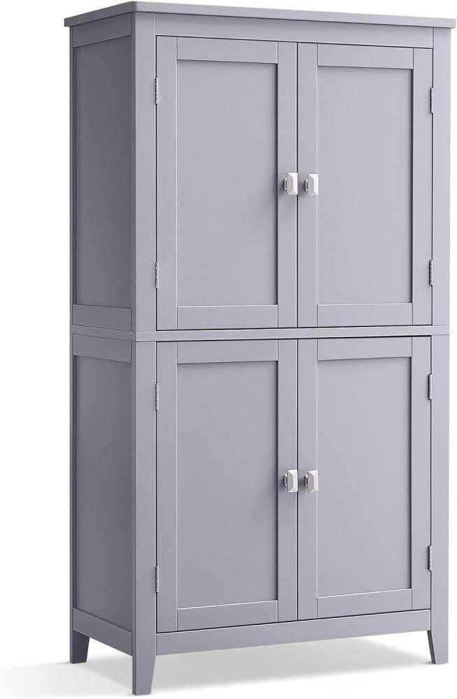 VASAGLE Badkommode Badezimmerschrank mit 4 Türen, verstellbare Ablagen Bild 1