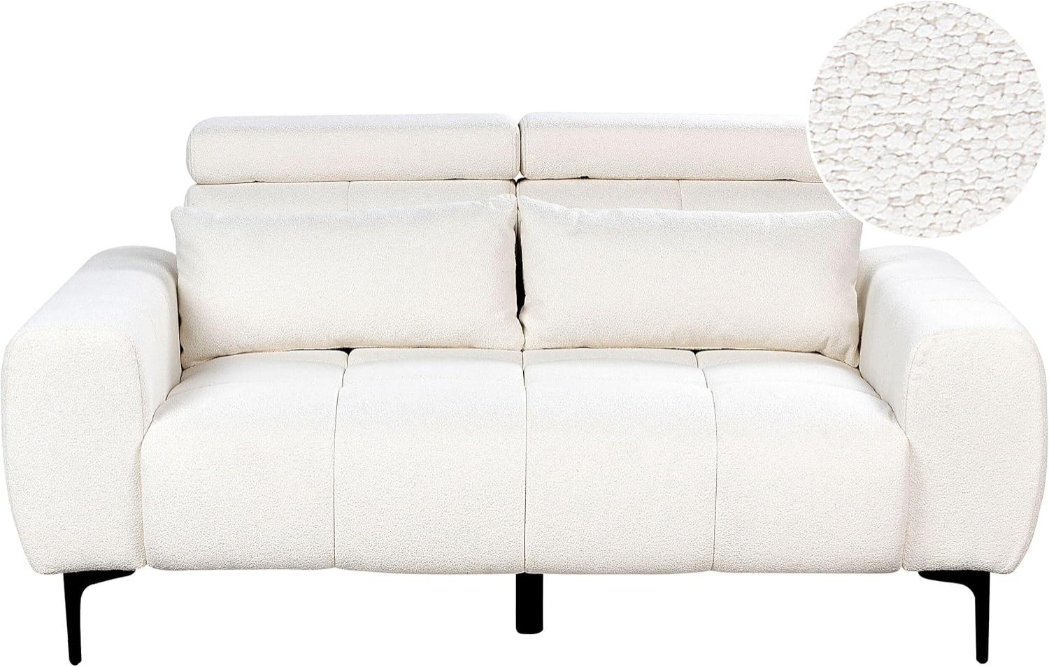 2-Sitzer Sofa Bouclé weiß VEGAMO Bild 1