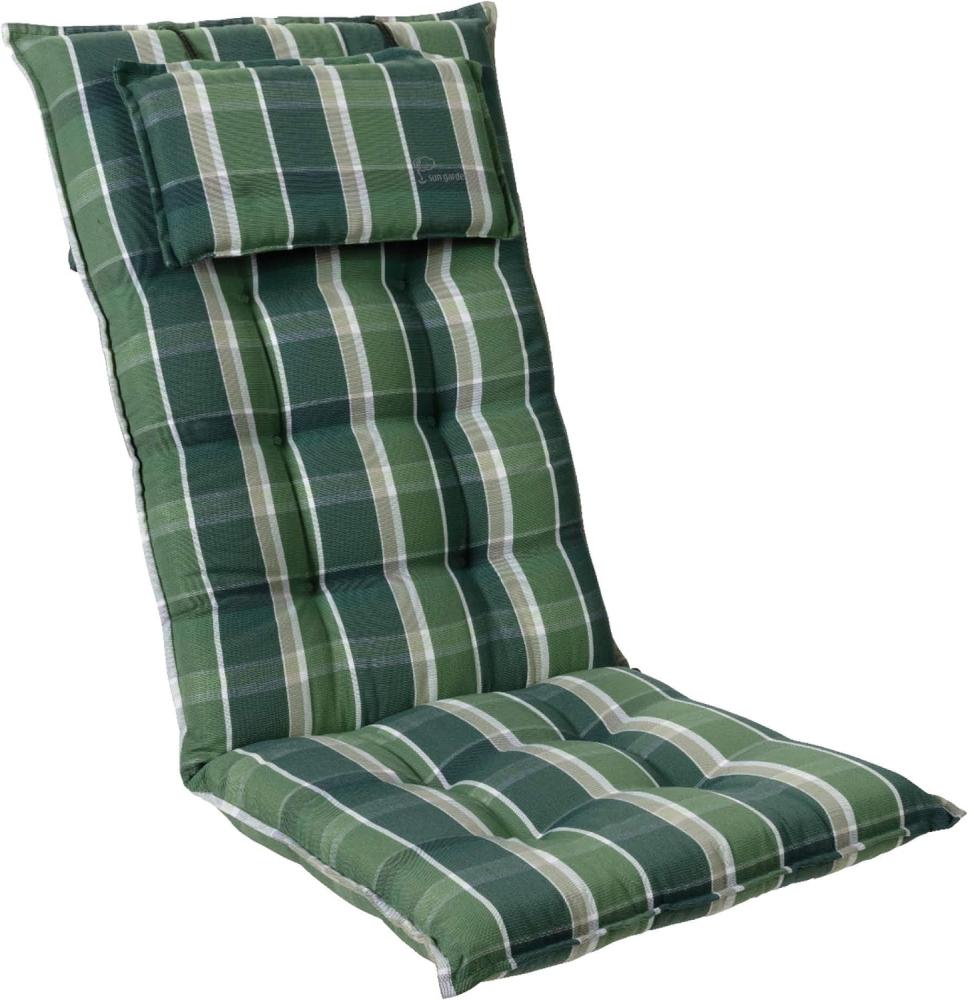 Sylt Polsterauflage Sesselauflage Kopfkissen Polyester 50x120x9cm Grün / Grau Bild 1