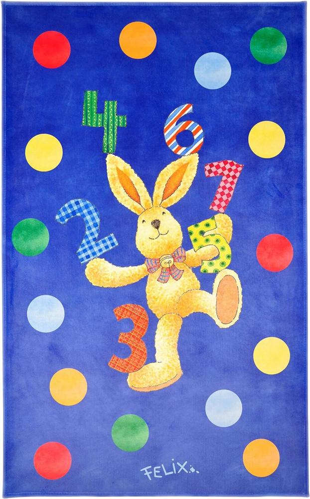 Kinderteppich- FELiX Spiel und Lern Teppich, Spielen mit Zahlen, in Zwei Größen, Teppich 80cm x 150cm Bild 1