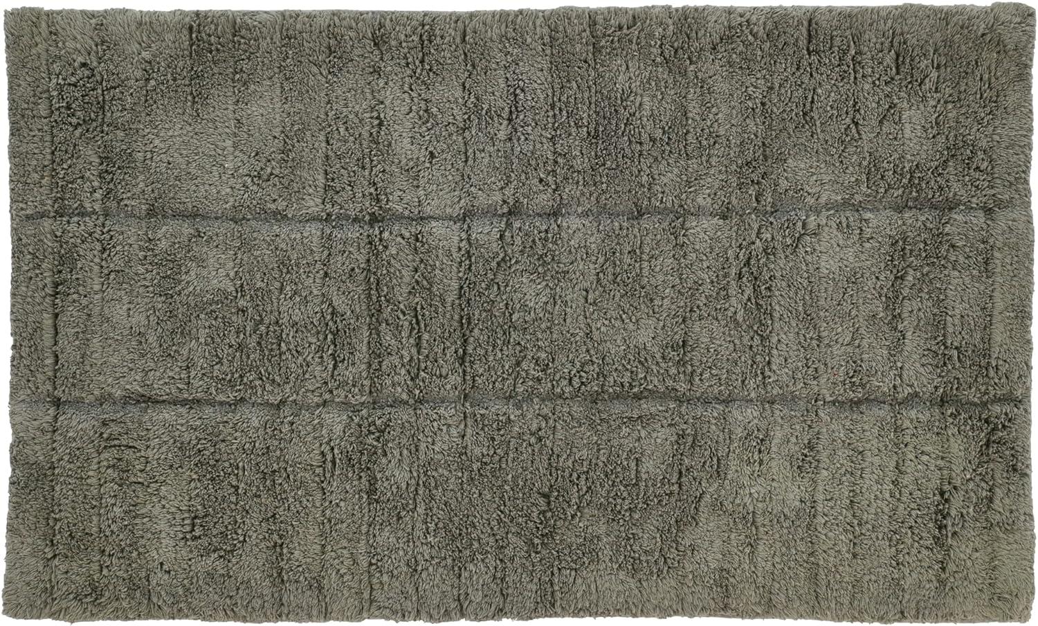 Zone Denmark Badematte Tiles, Badteppich, Badvorleger, Duschvorleger, Baumwolle, Olive Green, 80 x 50 cm, 26451 Bild 1
