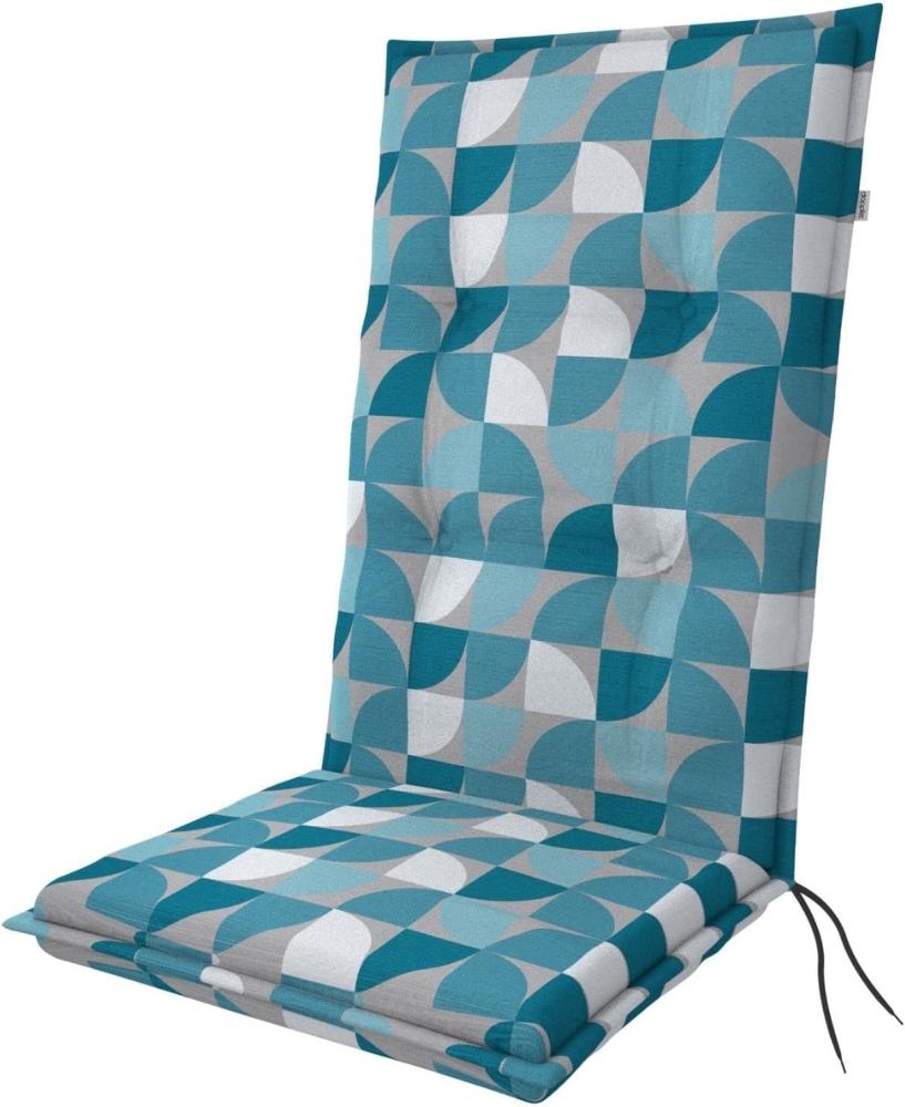 Doppler Sitzauflage "Living" High, kreis blau, für Hochlehner (119 x 48 x 6 cm) Bild 1