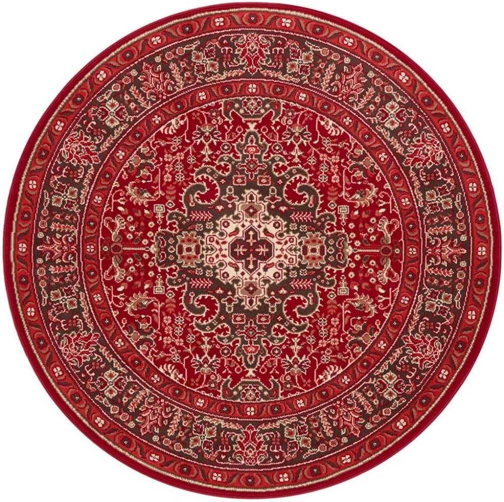 Orientalischer Kurzflor Teppich Skazar Isfahan - Oriental rot - 160 cm Durchmesser Bild 1