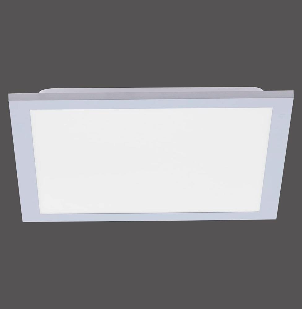 Leuchten Direkt LED Deckenleuchte Flat silber 29,5 x 29,5 cm dimmbar Bild 1
