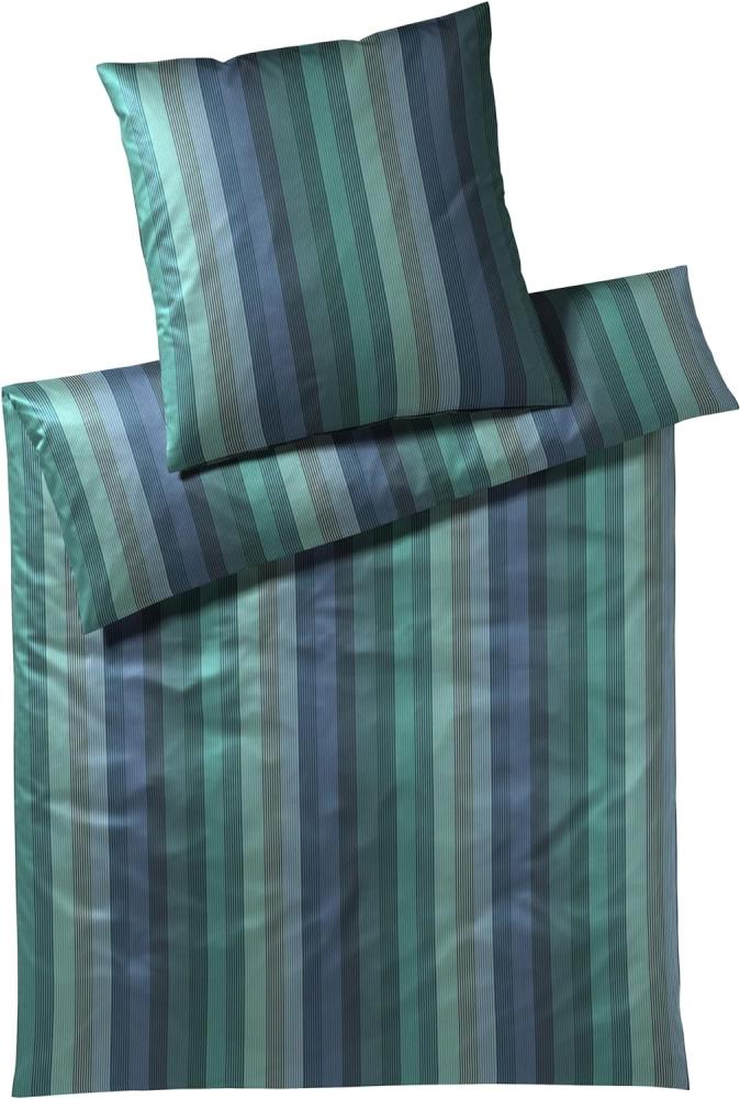 elegante Bettwäsche Mako-Satin VIVID (BL 135x200 cm) BL 135x200 cm grün Bettbezug Bettzeug Bild 1