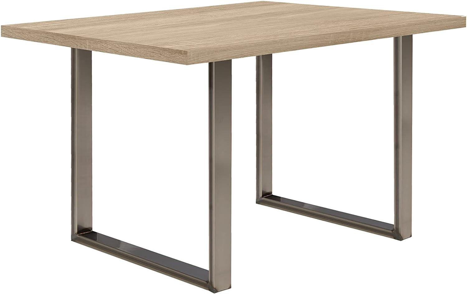 FORTE TABLES Tisch nicht ausziehbar, Holzwerkstoff, Sonoma Eiche, 140 x 74. 7 x 90 cm Bild 1