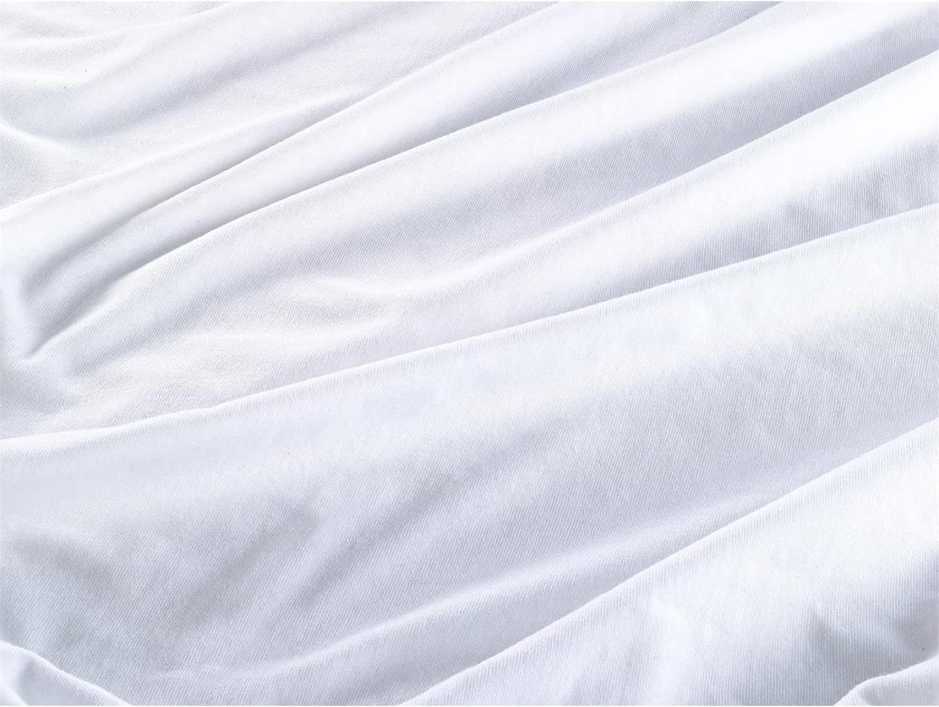 HTI-Living Spannbettlaken Jersey 150 x 200 100% Baumwolle Weiß Bild 1