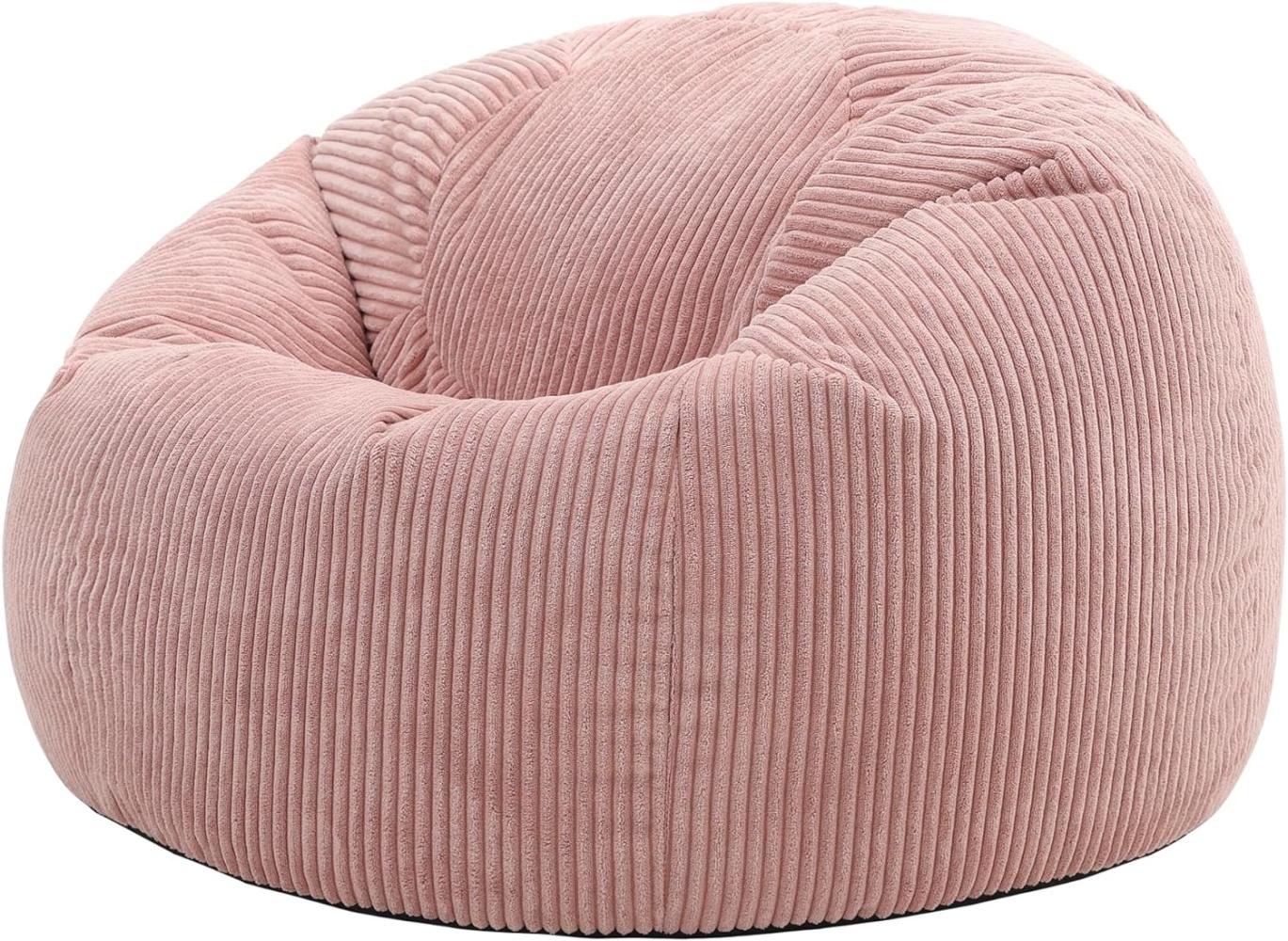 icon Kingston Großer Sitzsack, Jumbo Cord Sitzsack, Dawn Pink, Sitzsack für Erwachsene mit Füllung inklusive, Bequemer Lounging Chair für jedes Alter Bild 1