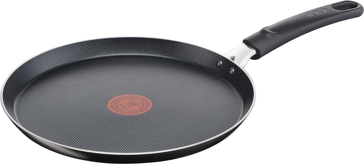 Tefal Easy Cook & Clean Crêpe-Pfanne 25 cm, Antihaftbeschichtung, Thermo-Signal Temperaturindikator, Pfannkuchen, Schwarz, B5550933 Bild 1