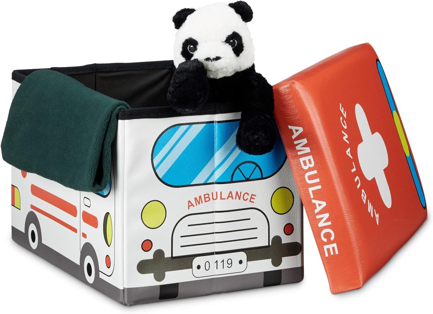 Relaxdays 'Krankenwagen' Faltbare Spielzeugkiste Bild 1