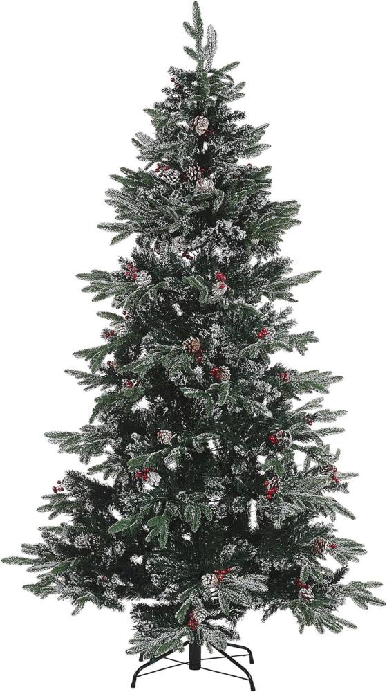 Künstlicher Weihnachtsbaum mit Schnee bestreut 210 cm grün DENALI Bild 1