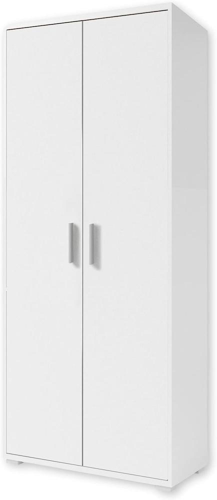 OFFICE LINE Aktenschrank in Weiß - Hoher Büroschrank mit 2 Türen - Modernes Büromöbel Komplettset - 79 x 186 x 35 cm (B/H/T) Bild 1
