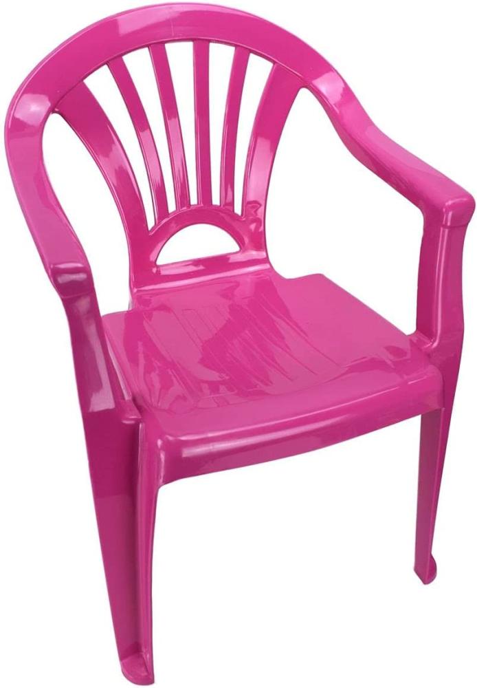 Kinderstuhl Gartenstuhl Stuhl für Kinder in blau, grün, orange oder pink Garten pink Bild 1