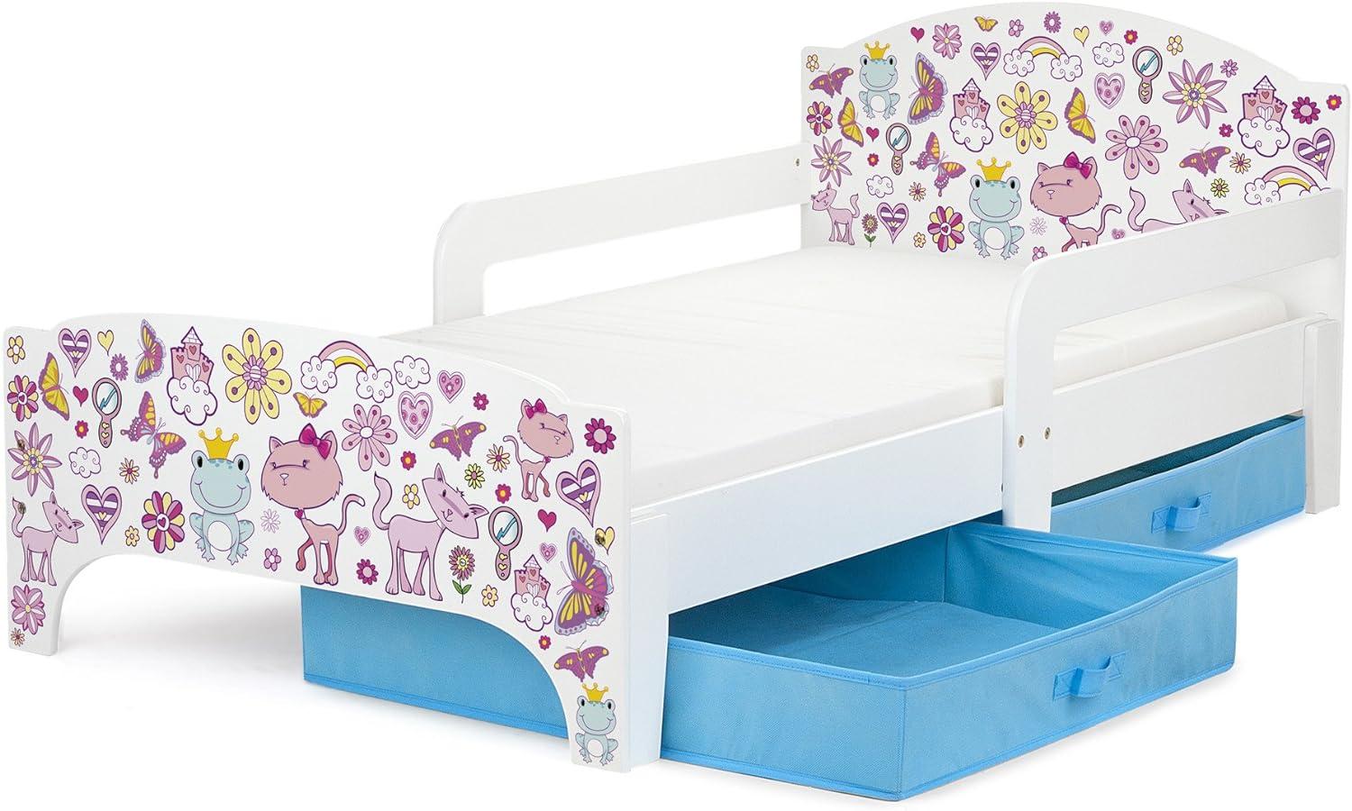SMART Kinderbett aus Holz - PINKY - Einzelbett mit Schubladen und Matratze (140/70 cm) Bild 1