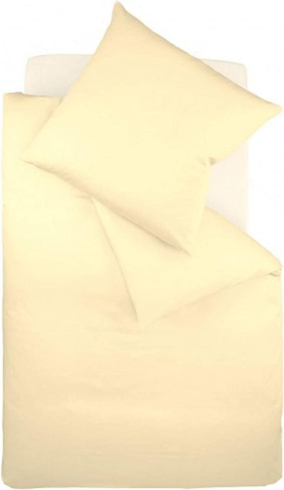 Fleuresse Mako-Satin-Bettwäsche colours, Farbe vanille 0215 Größe 135 x 200 cm + 80 x 80 cm Kissenbezug Bild 1