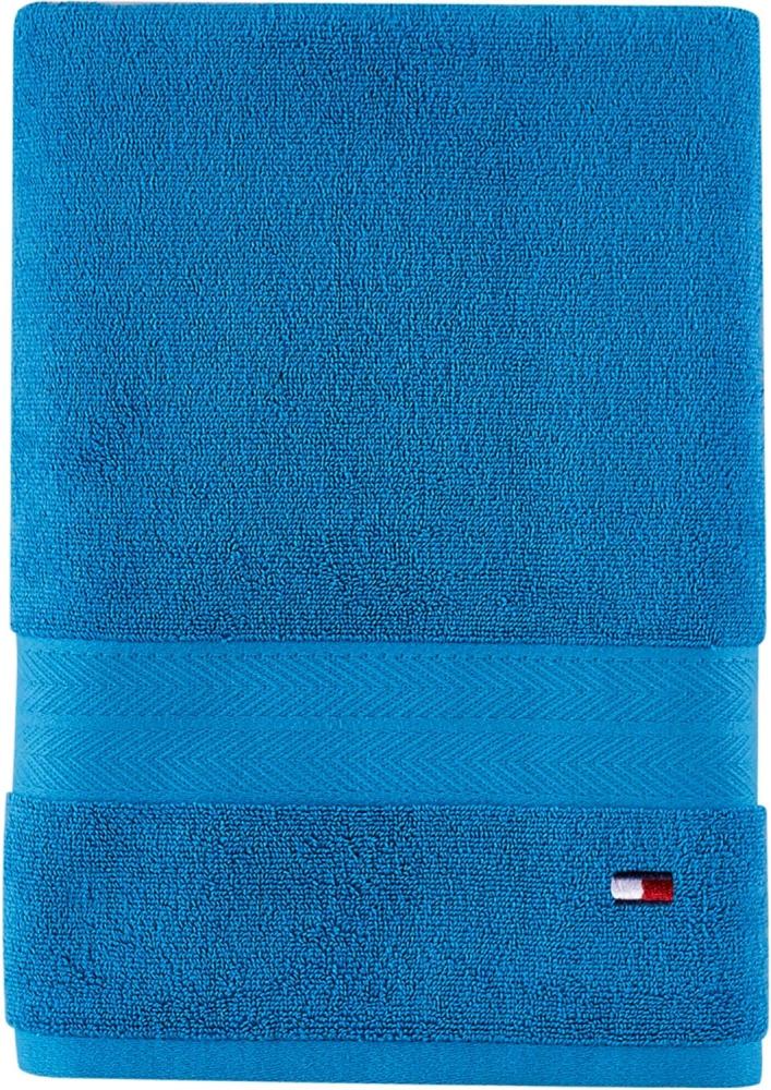 Tommy Hilfiger Einfarbiges Badetuch, 76,2 x 137,2 cm, 100% Baumwolle, 574 g/m², Blau Bild 1