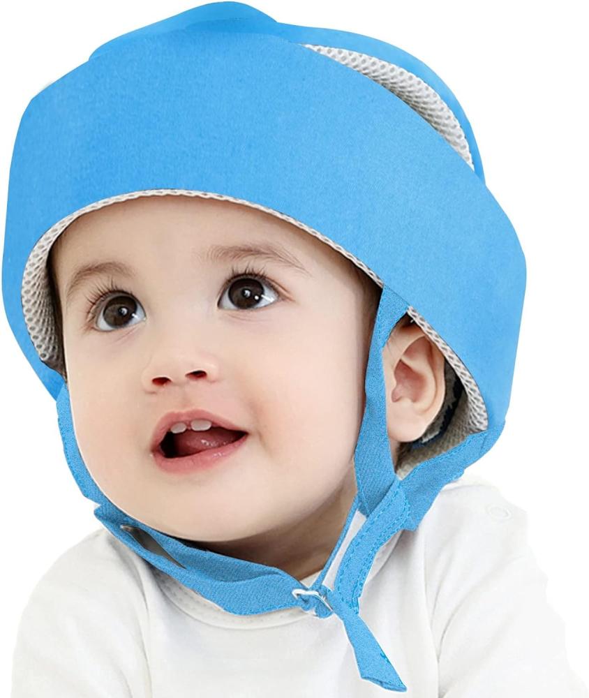 IULONEE Babyhelm Sicherheits-weiches Kopfschutzkissen für Kleinkind Krabbelhelm Laufen Lernen Atmungsaktive Schutzkappen (Blau) Bild 1
