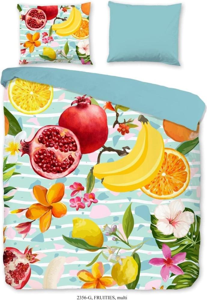 good morning Renforcé Bettwäsche 3 teilig Bettbezug 200 x 220 cm Kopfkissenbezug 60 x 70 cm Fruities 2356. 99. 02 Multi Bild 1